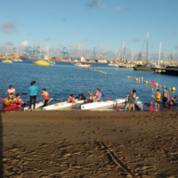 SV Soledad practicing kayak